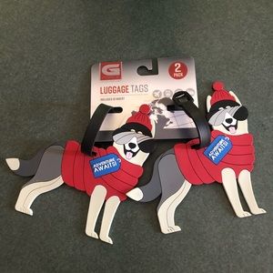 adventure awaits luggage tag